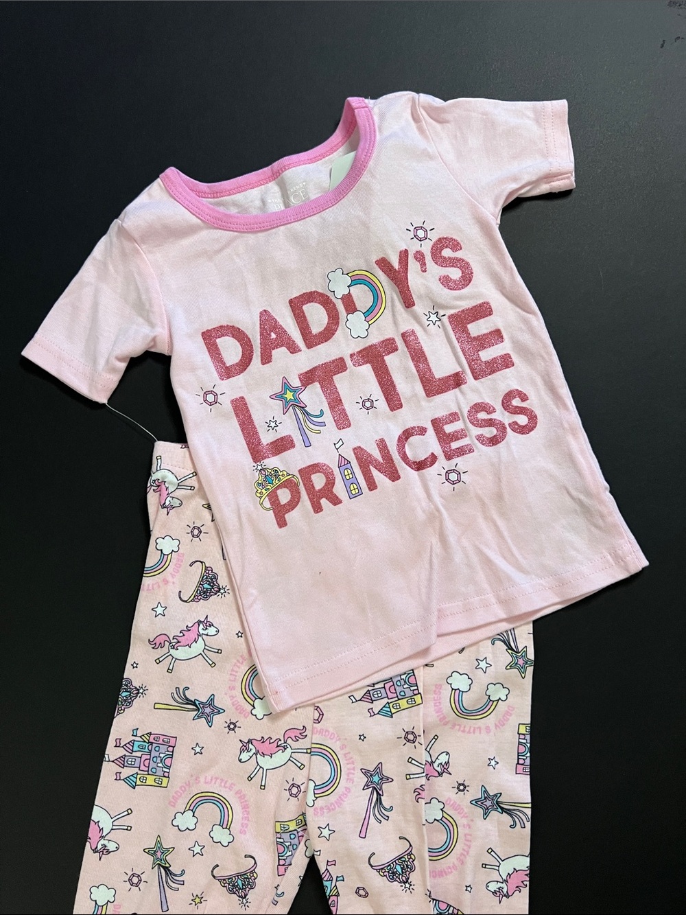 Pink "Daddy's Little Princess" Girls Pajama Set NWT